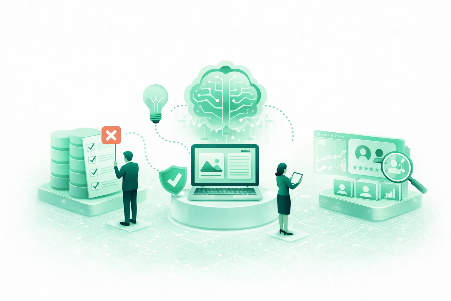 AI and data integration section visual